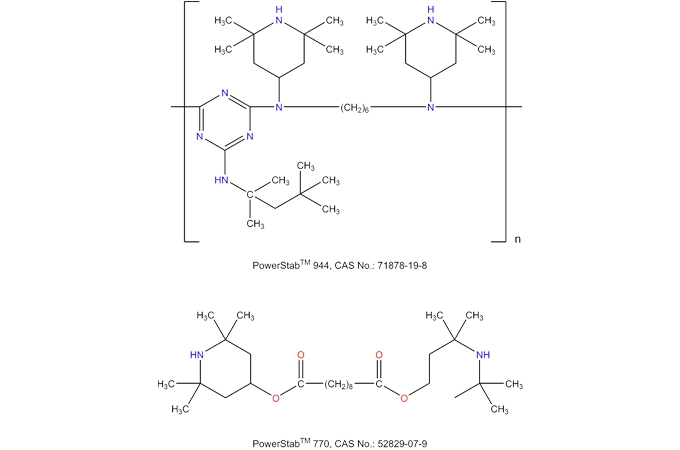 Bis(2,2,6,6,-tetramethyl-4-piperidinyl) decanedioate and N,N'-bis(2,2,6,6-Tetramethyl-4-piperidinyl)-1,6-hexanediamine, polymer with 2,4,6-trichloro-1,3,5-triazine and 2,4,4- trimethyl-1,2-pentanamine