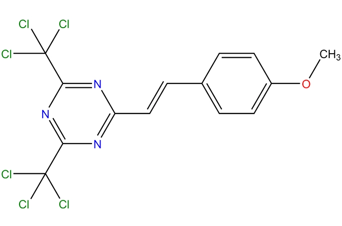 2-[2-(4-Methoxyphenyl-2-yl)vinyl]-4,6-bis(trichloromethyl)1,3,5-triazine